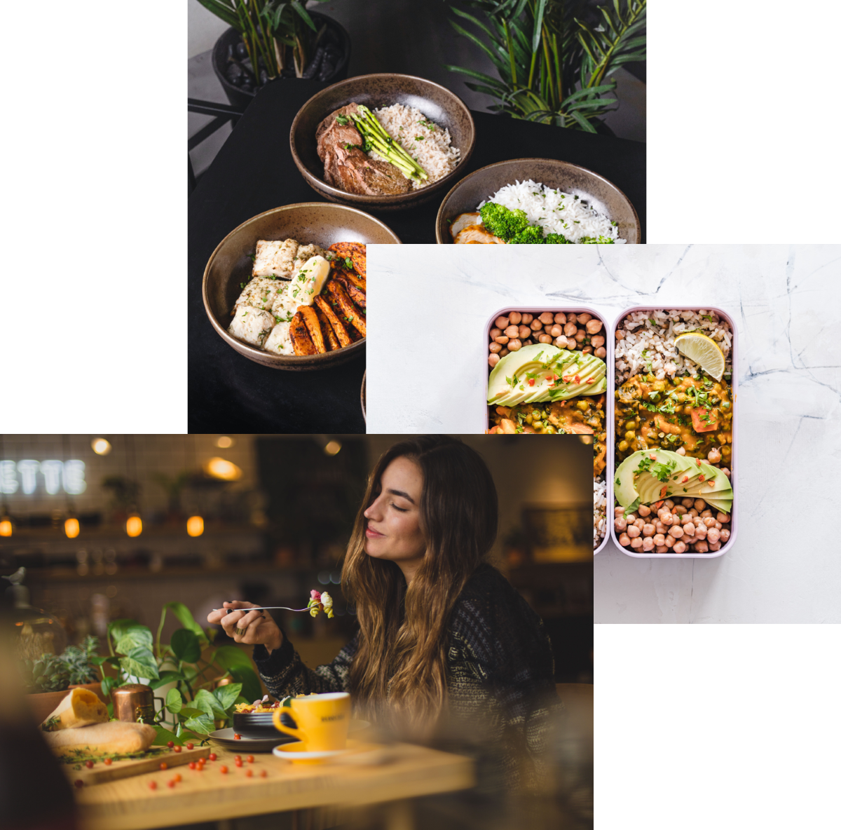 woman enjoying food